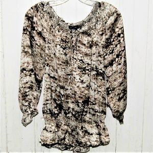 Spense 3/4 Length Sleeve Top w/ Elasticized Waist